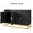 47.2" Fluted Sideboard with Storage Cabinet, Modern Kitchen Sideboard with Adjustable Shelves-124793856