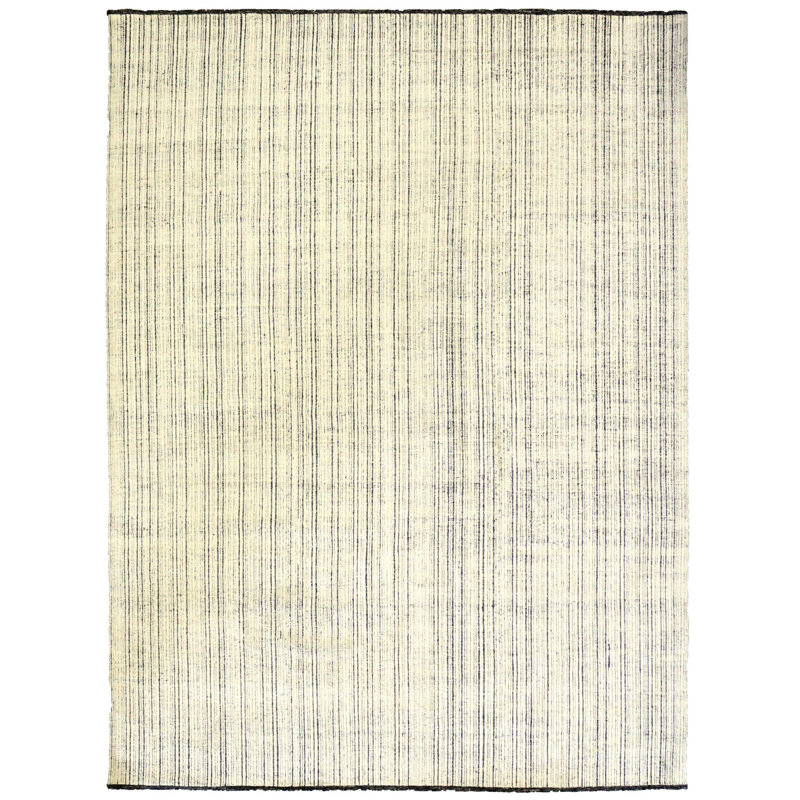 Tapis ivoire / gris anthracite 9 pi 2 po x 12 pi 2 po Corduroy