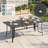 9-Piece Outdoor Patio Dining Set – Includes 8 Swivel Rocking Chairs and Metal Table with Umbrella Hole – Seats 8 for Backyard, Poolside, Balcony, and Garden Use, Blue-1460368275