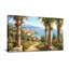 Scénario et paysages urbains paysage marin de village méditerranéen avec des colonnes et des fleurs-439026950