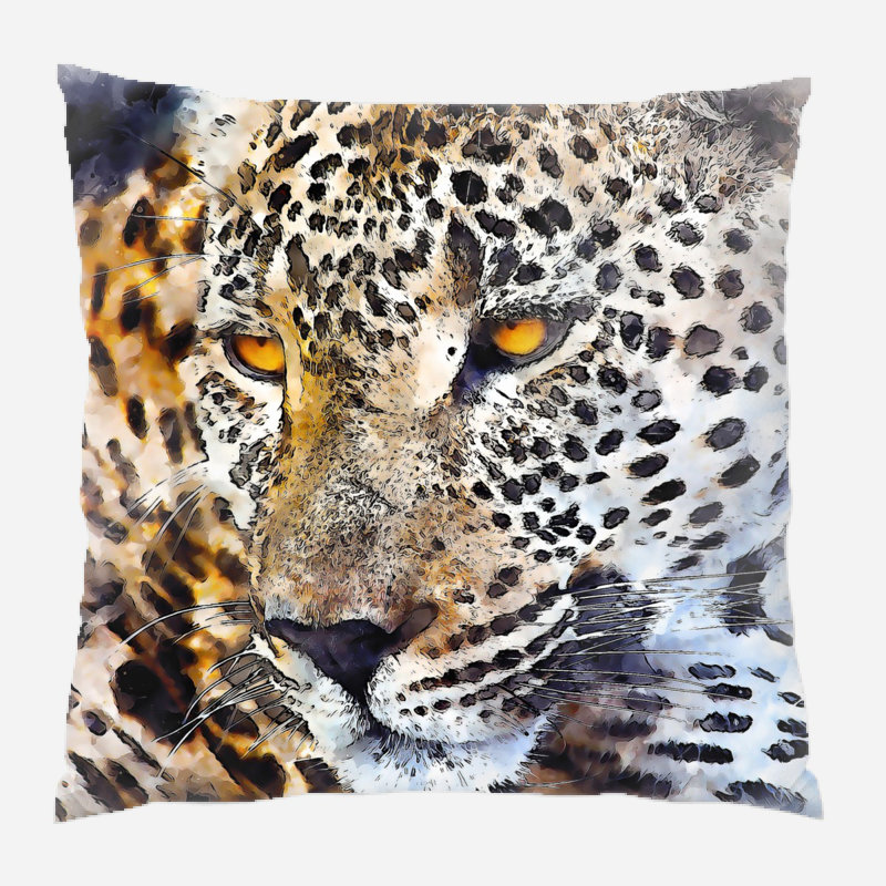  Coussin Leopard, Synthétique, Extérieur