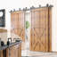 Ensemble de quincaillerie de porte de grange à double rail pour trois portes-66815870
