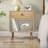 Vansant 1 - Drawer Nightstand with Drawer and Open Compartment, Solid Wood Legs-1069273055