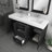 Avalia 60'' Free Standing Double Bathroom Vanity with Solid Surface Top-1210148127