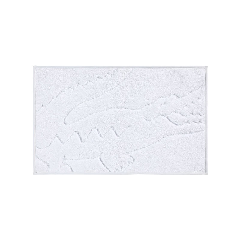 Tapis pour salle de bain en microfibre à séchage rapide Lacos Heritage 20x32, Blanc
