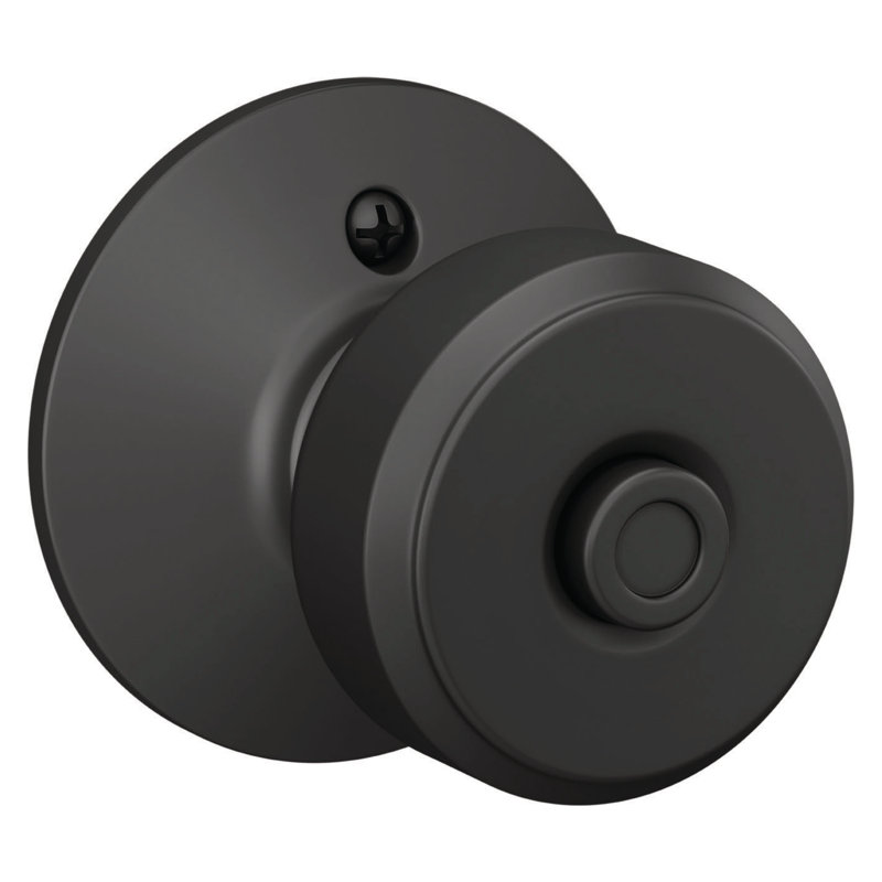 Bowery Privacy Knob (Bed & Bath), Matte Black