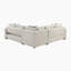 Canapé modulaire moderne et contemporain de 107,5 po en microfibre Orrin avec lit escamotable, repose-pieds, sièges confortables et 6 coussins.