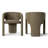 Modern Water-Resistant Linen Upholstered Dining Chairs Set Of 2 With Curved Open Back-2012279392