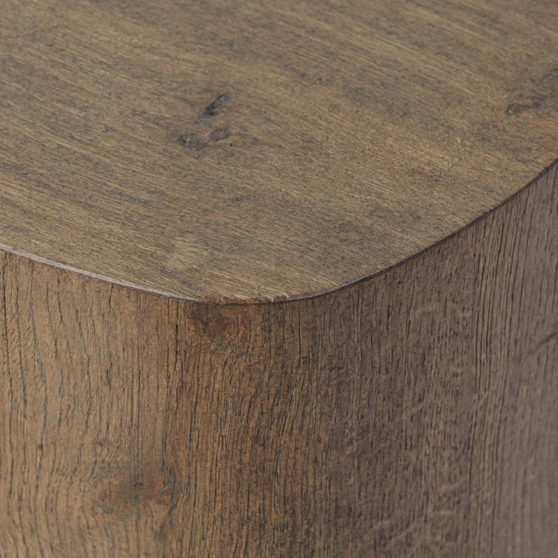 Tycho Pedestal-Brown Oak Veneer, 40" H x 12" W x 12" D