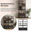 Armoire-bar industrielle avec porte-bouteilles en bois