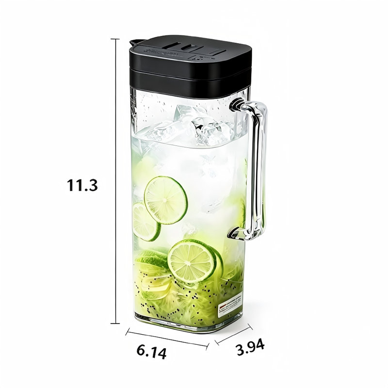  Pichet à eau avec couvercle Asoz, Black