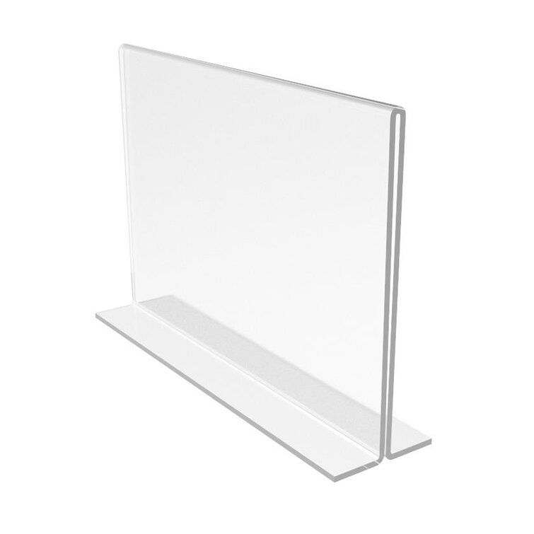 5.5 x 8.5 Acrylic Sign Holder for Tabletops, Top Insert, T-Style - Clear  19068