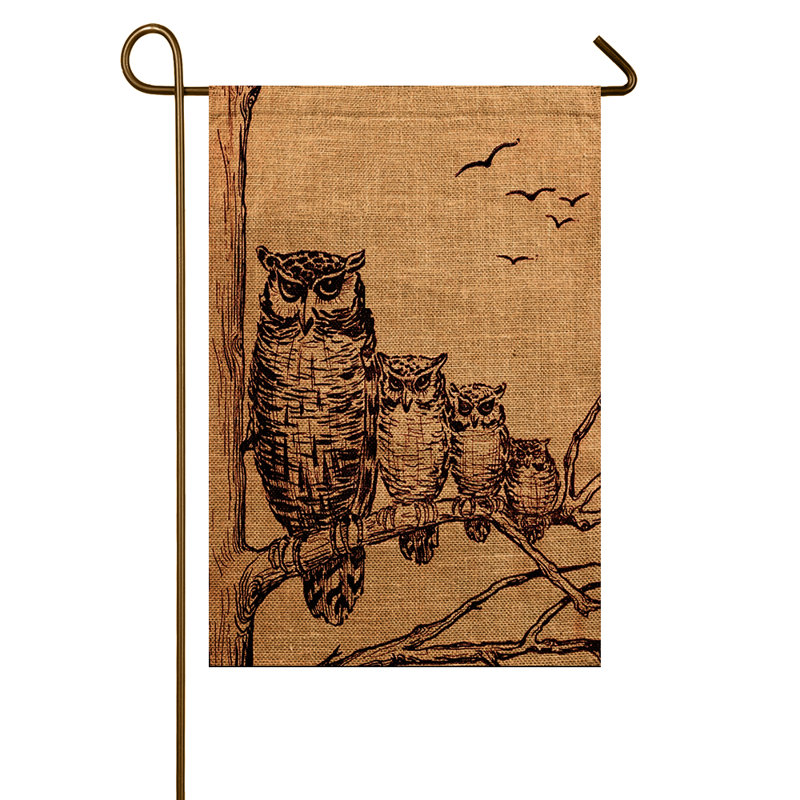 Drapeau de jardin familial Owl