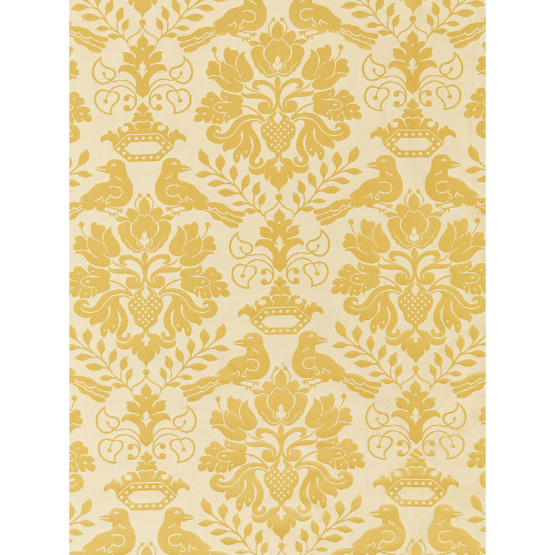 Silk Damask Square Pillow Cover & Insert, Sun