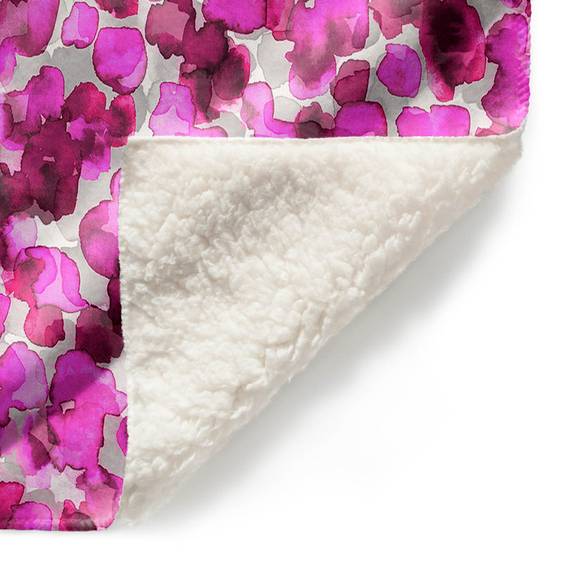 Couverture de sherpa doux fuchsia, l 51 po x L 60 po