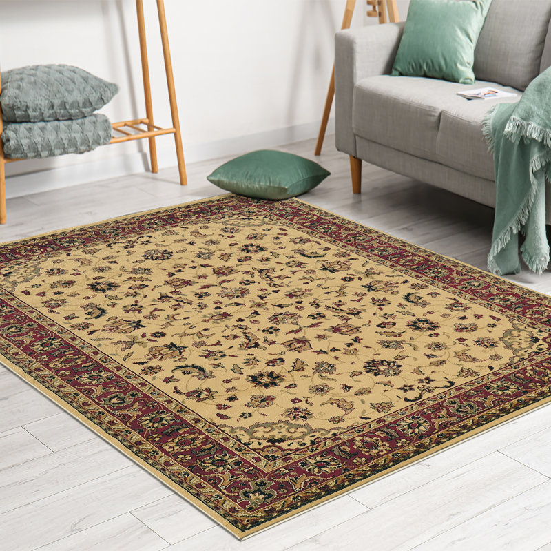  Tapis d'intérieur ivoire Safira, Rectangle 5 pi 5 po x 7 pi 7 po