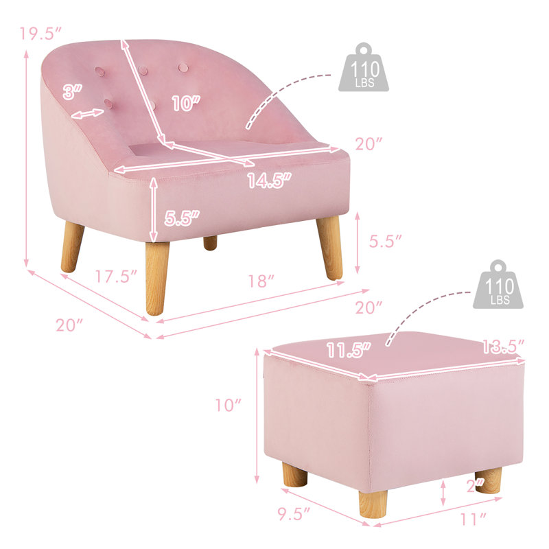 Fauteuil pour enfants avec repose-pieds Armendariz