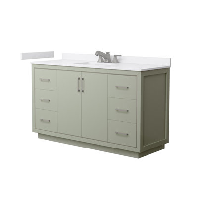Icon Freestanding Single Bathroom Vanity with Cultured Marble Top