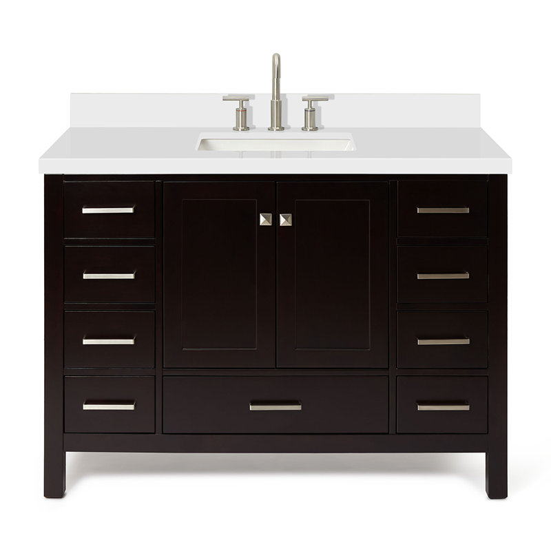Ensemble de meuble-lavabo simple 48 po Cambridge, Rectangular, Espresso