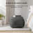 Florence 16" Gray Upholstered Pouf Ottoman-117301676