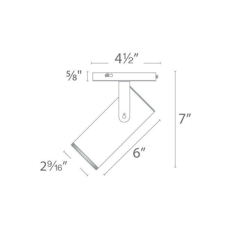 Projecteur directionnel simple à DEL à 1 lumière de 2,73 po Silo X20, 2700 K, Noir