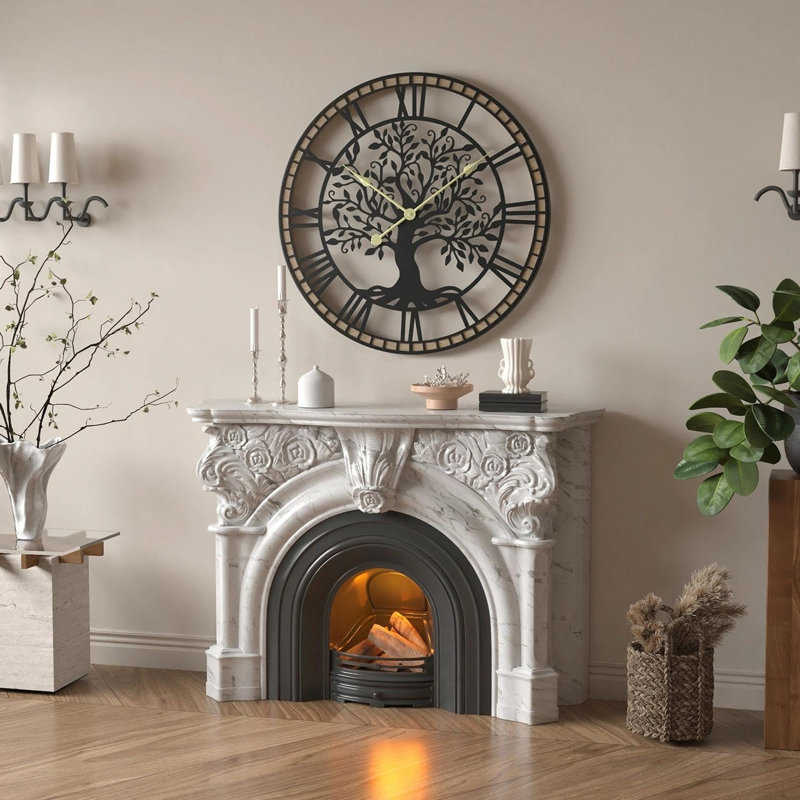 Modern Farmhouse Large Wall Clock Decorative, 38