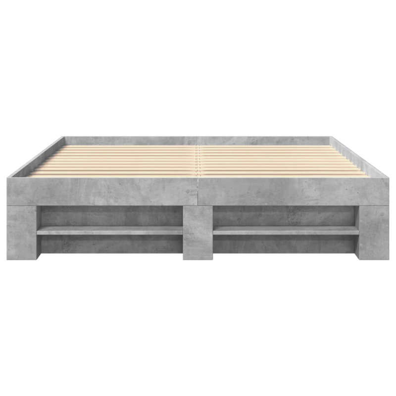 Storage Bed, Concrete Grey, European Kingsize (160 x 200 cm)