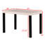 Ensemble de salle à manger cinq pièces avec plateau de table, ensemble de restaurant, table de salle à manger en bois massif et 4 chaises-1624622006