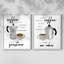 «Coffee is the Response» - Impression encadrée de qualité supérieure - Prêt à accrocher - Aucun clou requis - Aucun clou requis-226147532-226147568