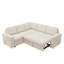 Canapé-lit modulaire en forme de L Honbay avec siège de rangement beige-117494800