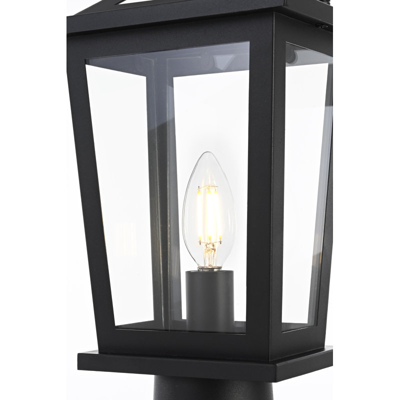 Jamila 7 Inch Outdoor Post Light in Black
