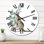Kangourou avec feuilles d'eucalyptus - Horloge murale traditionnelle