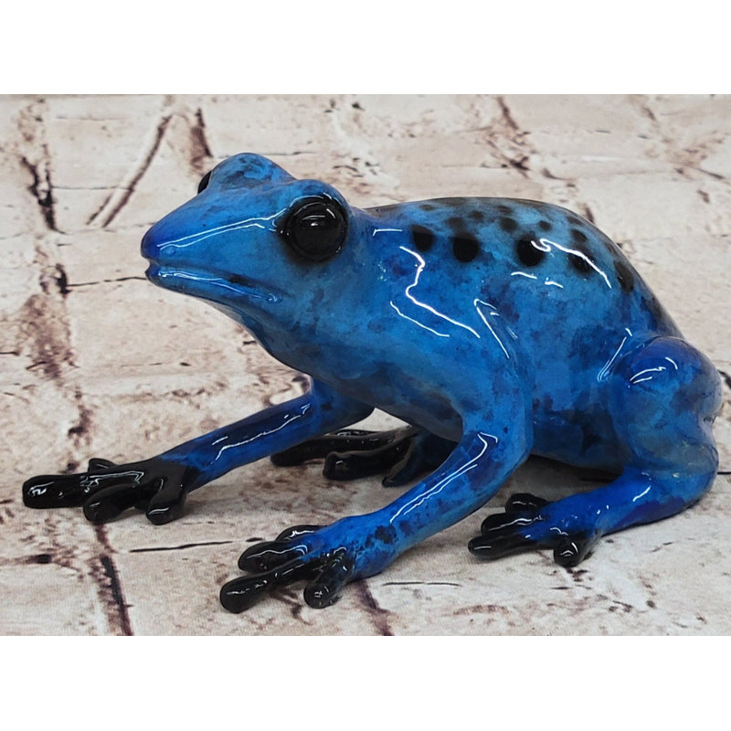 Figurine de sculpture en bronze bleue
