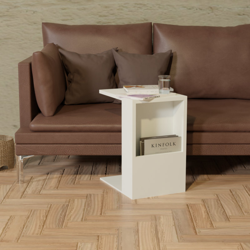Deaijah C Table End Table, White
