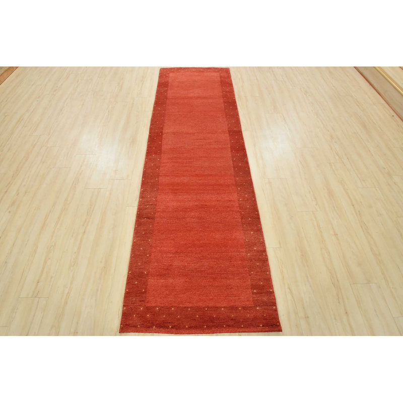 Rontavius One-of-a-Kind 3' X 9'10" Runner Wool Area Rug in Red