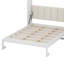 Lit escamotable horizontal Queen Size avec étagères de rangement, lit-armoire mural pliable en bois dissimulé avec garde-robe et tiroir, tête de lit rembourrée-1192740799