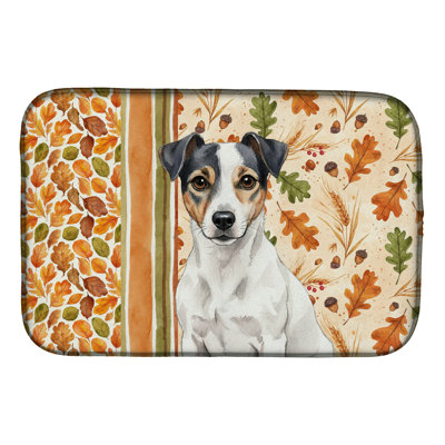 Jack Russell Terrier Heirloom Fall Dish Drying Mat
