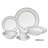 24 Piece Porcelain China Dinnerware Set - Service for 4