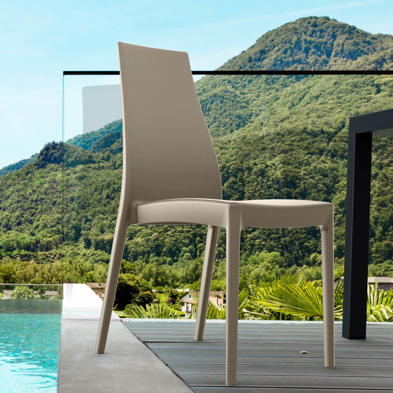 Chaise d'appoint empilable Mckenna, Taupe