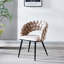 White Modern Chair With Golden Colour Iron Tube Legs-106688732