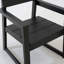 Chaise avec accoudoirs de jardin en PEHD noir