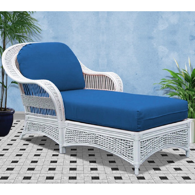 Chaise longue à accoudoirs évasés, null