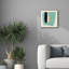  «Teal Swipe 2» par Emma Caroline, art mural sur toile, 18 po x 18 po