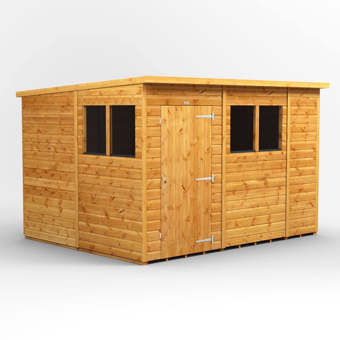 Powersheds 10 x 8ft Timber Tongue & Groove Pent Garden Shed
