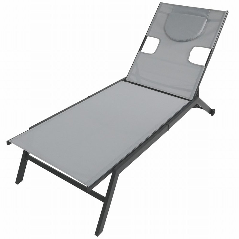 Faysal 166cm Long Single Chaise, Grey