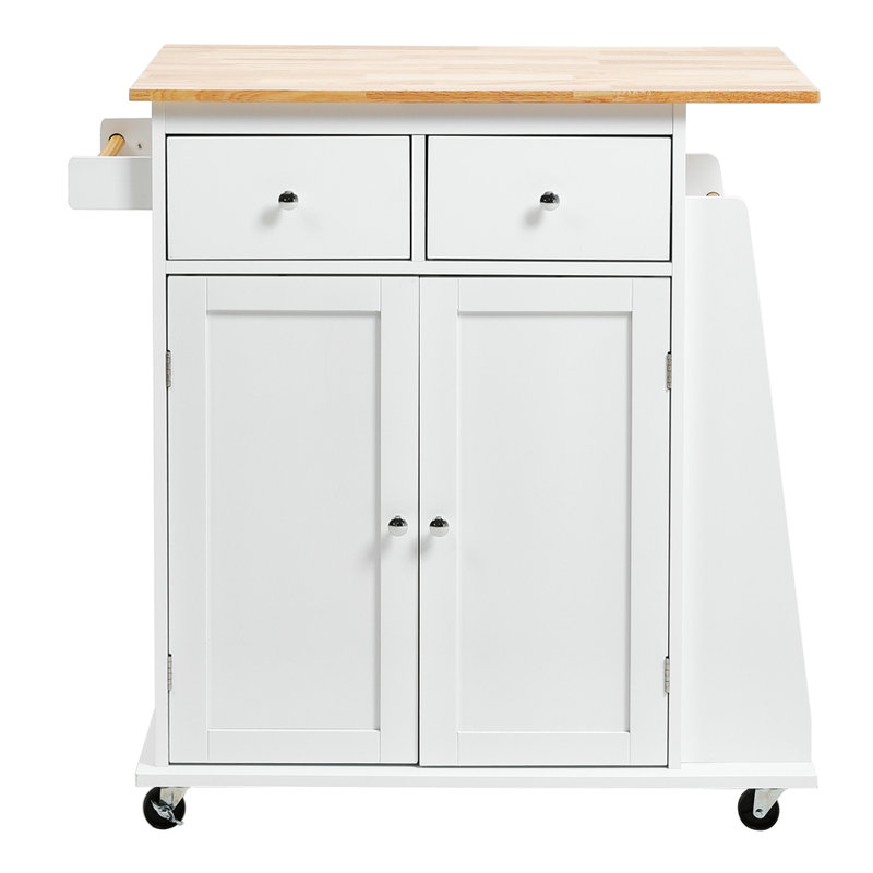 Whittenburg Kitchen Cart, White