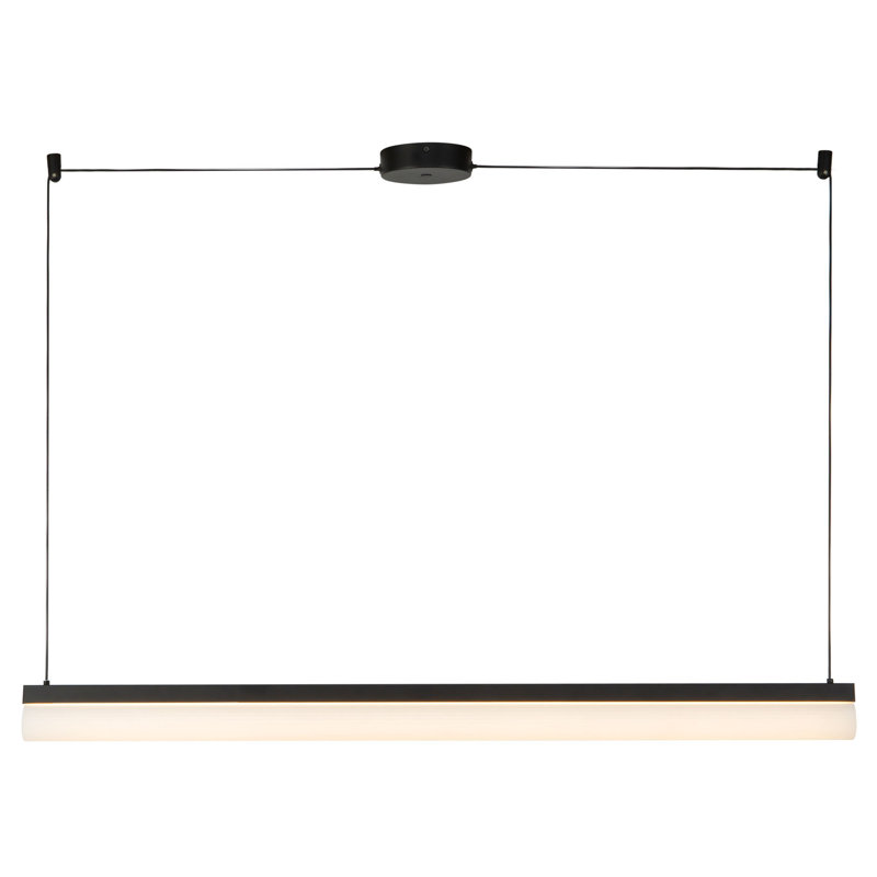 Nio 45-in Black dimmable LED Linear Pendant, Matte Black