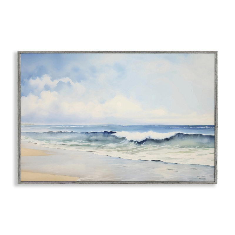 Giclée encadrée Watercolor Beach Serenity, design par Creative Studio, Estampe numérique Farmhouse, H 16 po x l 24 po
