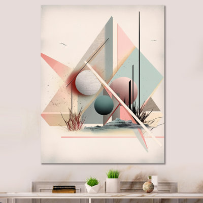 " Mid Century Pastel Mountains II "