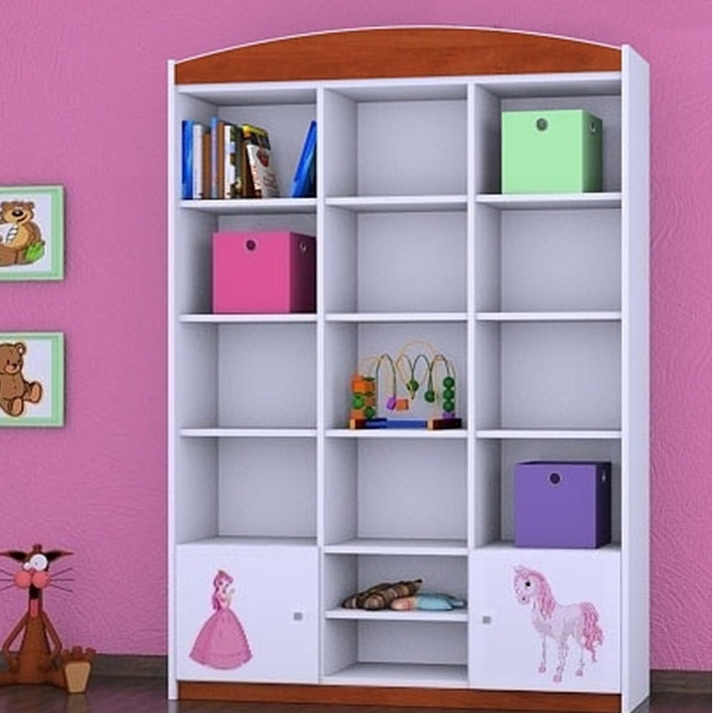 Conor 183 cm H X 132 cm W Kids Cube Bookcase, Brown